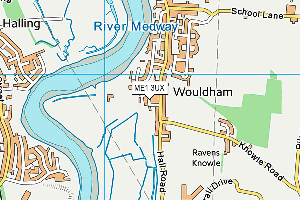 ME1 3UX map - OS VectorMap District (Ordnance Survey)