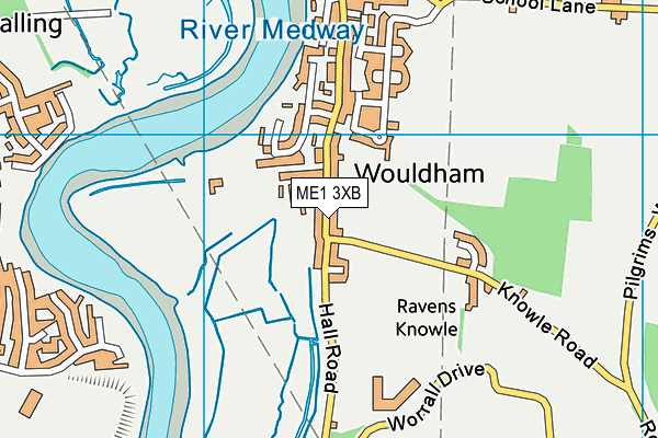 ME1 3XB map - OS VectorMap District (Ordnance Survey)