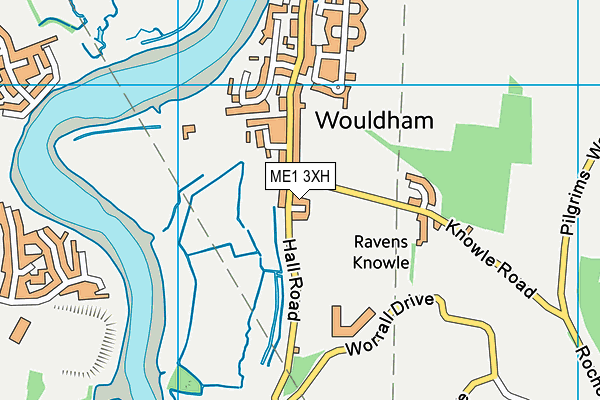 ME1 3XH map - OS VectorMap District (Ordnance Survey)