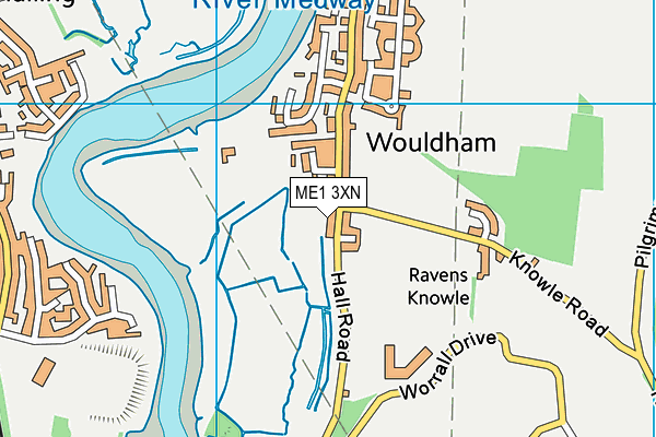 ME1 3XN map - OS VectorMap District (Ordnance Survey)