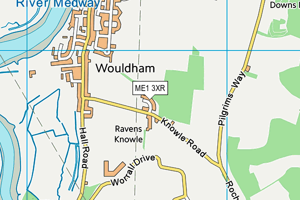 ME1 3XR map - OS VectorMap District (Ordnance Survey)