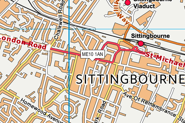 ME10 1AN map - OS VectorMap District (Ordnance Survey)