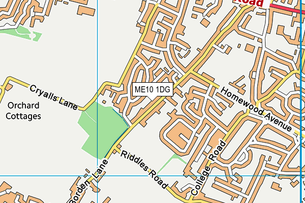 ME10 1DG map - OS VectorMap District (Ordnance Survey) ME10 1DG map - OS VectorMap District (Ordnance Survey)