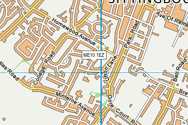 ME10 1EZ map - OS VectorMap District (Ordnance Survey) ME10 1EZ map - OS VectorMap District (Ordnance Survey)