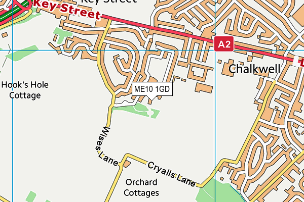 ME10 1GD map - OS VectorMap District (Ordnance Survey) ME10 1GD map - OS VectorMap District (Ordnance Survey)