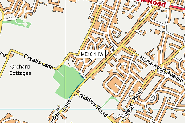 ME10 1HW map - OS VectorMap District (Ordnance Survey) ME10 1HW map - OS VectorMap District (Ordnance Survey)
