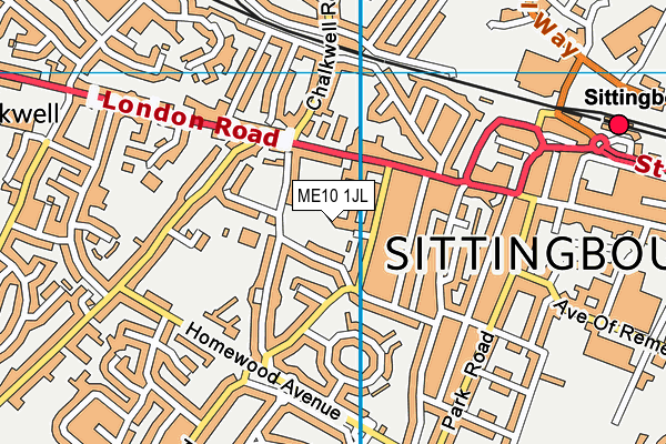 ME10 1JL map - OS VectorMap District (Ordnance Survey) ME10 1JL map - OS VectorMap District (Ordnance Survey)
