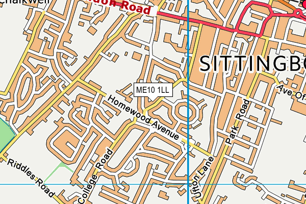 ME10 1LL map - OS VectorMap District (Ordnance Survey) ME10 1LL map - OS VectorMap District (Ordnance Survey)