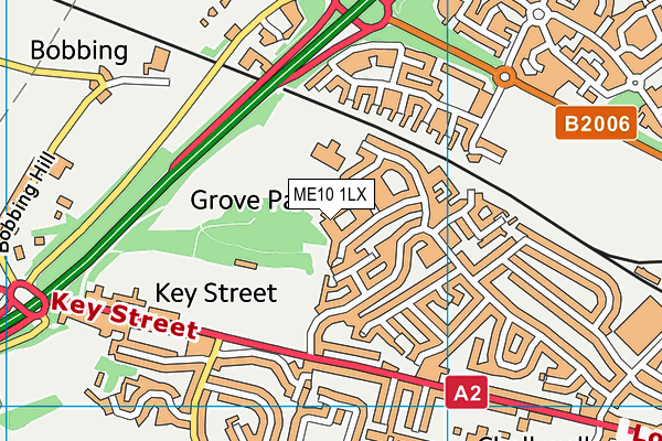 ME10 1LX map - OS VectorMap District (Ordnance Survey) ME10 1LX map - OS VectorMap District (Ordnance Survey)