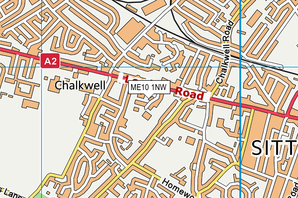ME10 1NW map - OS VectorMap District (Ordnance Survey) ME10 1NW map - OS VectorMap District (Ordnance Survey)