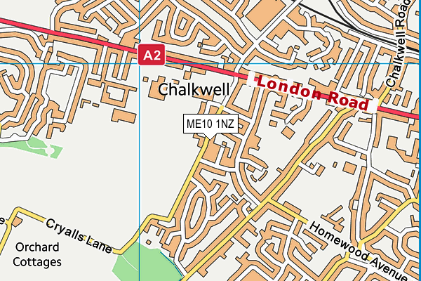 ME10 1NZ map - OS VectorMap District (Ordnance Survey) ME10 1NZ map - OS VectorMap District (Ordnance Survey)