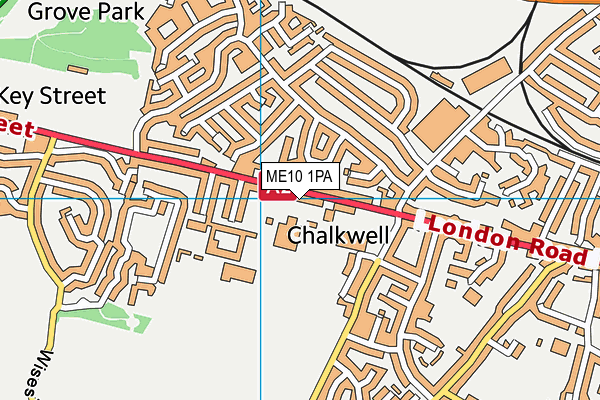 ME10 1PA map - OS VectorMap District (Ordnance Survey)