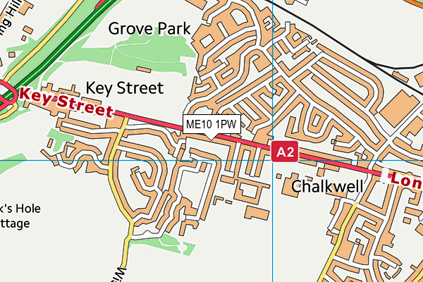 ME10 1PW map - OS VectorMap District (Ordnance Survey) ME10 1PW map - OS VectorMap District (Ordnance Survey)