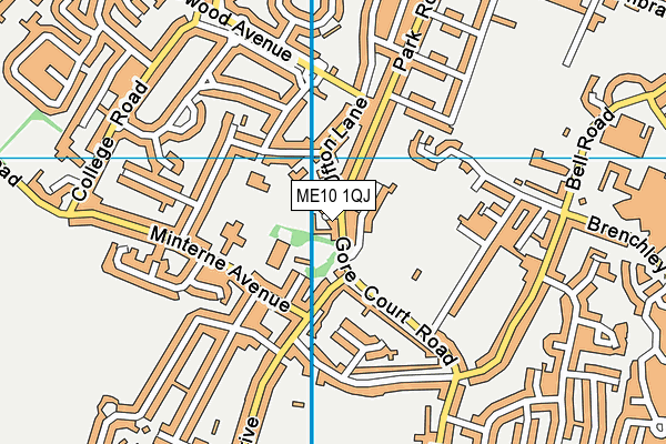 ME10 1QJ map - OS VectorMap District (Ordnance Survey) ME10 1QJ map - OS VectorMap District (Ordnance Survey)