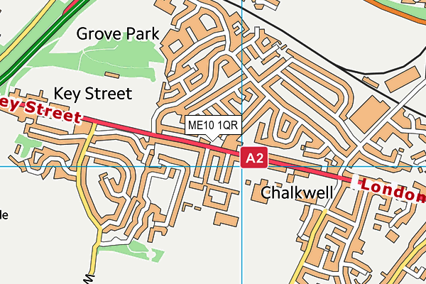 ME10 1QR map - OS VectorMap District (Ordnance Survey)