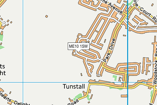 ME10 1SW map - OS VectorMap District (Ordnance Survey) ME10 1SW map - OS VectorMap District (Ordnance Survey)