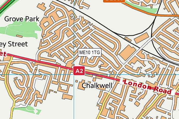 ME10 1TG map - OS VectorMap District (Ordnance Survey)