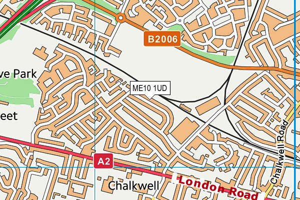 ME10 1UD map - OS VectorMap District (Ordnance Survey)