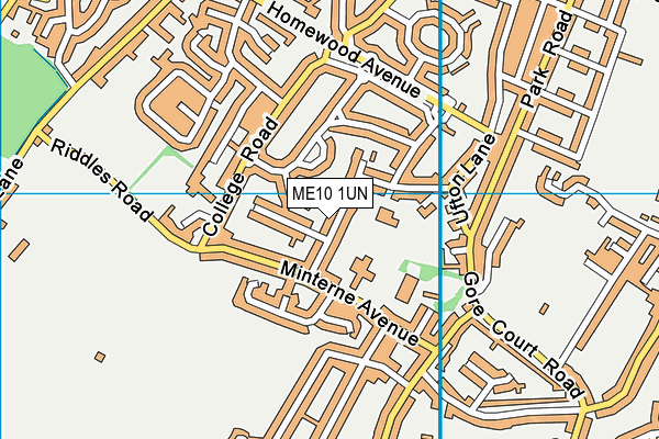 ME10 1UN map - OS VectorMap District (Ordnance Survey) ME10 1UN map - OS VectorMap District (Ordnance Survey)