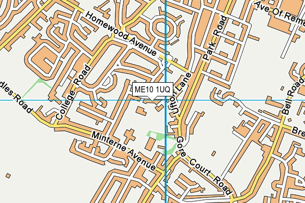 ME10 1UQ map - OS VectorMap District (Ordnance Survey) ME10 1UQ map - OS VectorMap District (Ordnance Survey)
