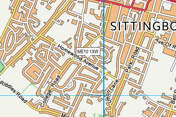 ME10 1XW map - OS VectorMap District (Ordnance Survey) ME10 1XW map - OS VectorMap District (Ordnance Survey)