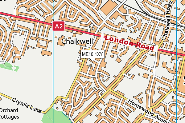 ME10 1XY map - OS VectorMap District (Ordnance Survey)