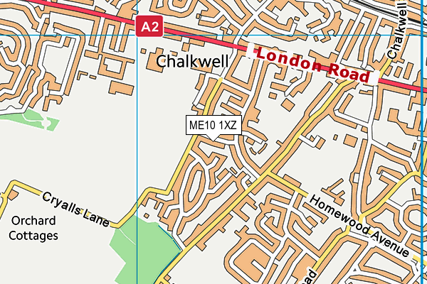 ME10 1XZ map - OS VectorMap District (Ordnance Survey) ME10 1XZ map - OS VectorMap District (Ordnance Survey)