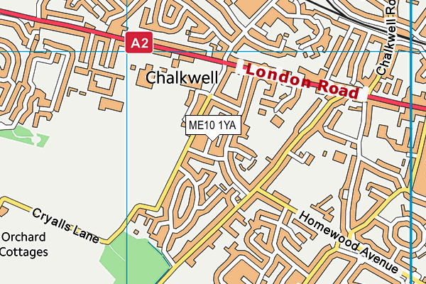 ME10 1YA map - OS VectorMap District (Ordnance Survey) ME10 1YA map - OS VectorMap District (Ordnance Survey)