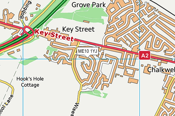 ME10 1YJ map - OS VectorMap District (Ordnance Survey) ME10 1YJ map - OS VectorMap District (Ordnance Survey)