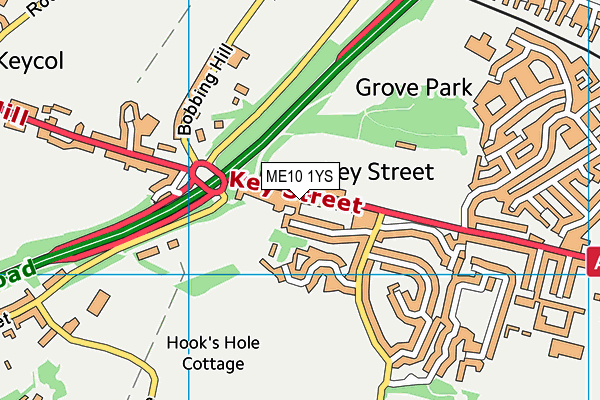 ME10 1YS map - OS VectorMap District (Ordnance Survey) ME10 1YS map - OS VectorMap District (Ordnance Survey)