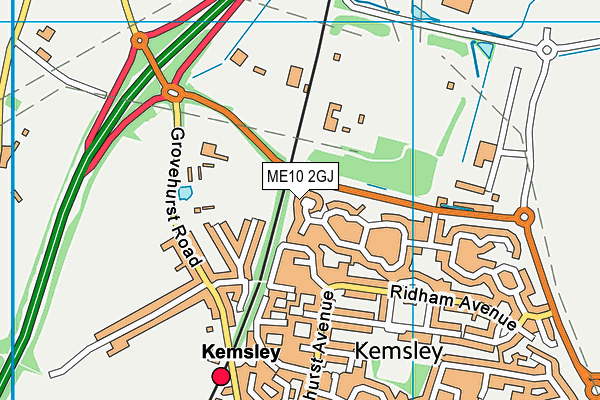 ME10 2GJ map - OS VectorMap District (Ordnance Survey)