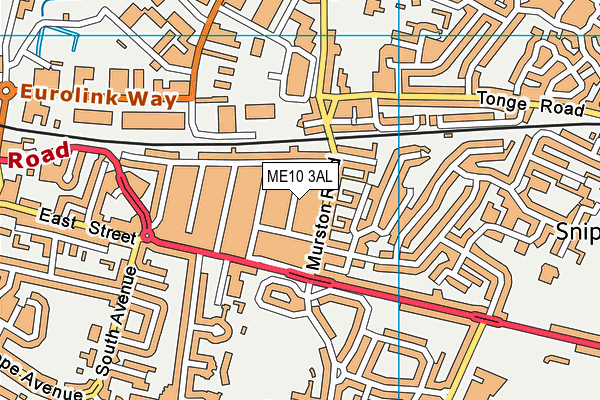ME10 3AL map - OS VectorMap District (Ordnance Survey)