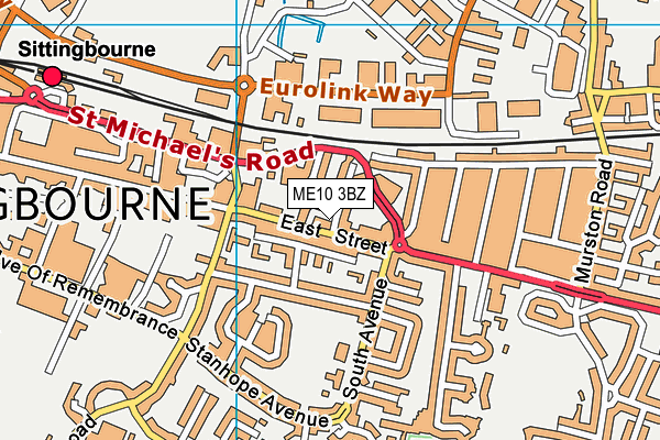 ME10 3BZ map - OS VectorMap District (Ordnance Survey)