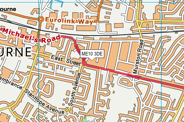 ME10 3DE map - OS VectorMap District (Ordnance Survey) ME10 3DE map - OS VectorMap District (Ordnance Survey)