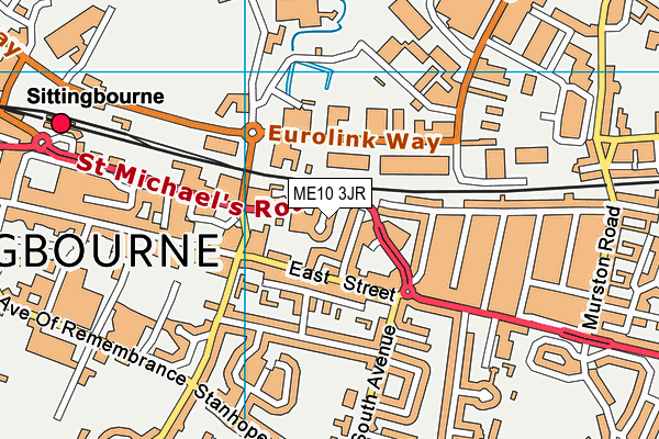 ME10 3JR map - OS VectorMap District (Ordnance Survey)