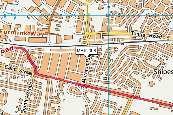 ME10 3LB map - OS VectorMap District (Ordnance Survey)