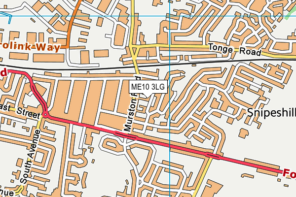 ME10 3LG map - OS VectorMap District (Ordnance Survey) ME10 3LG map - OS VectorMap District (Ordnance Survey)