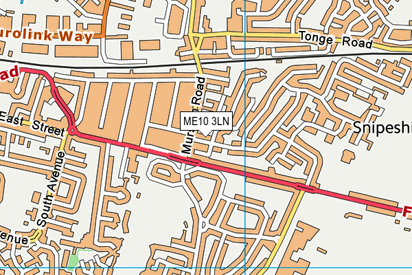 ME10 3LN map - OS VectorMap District (Ordnance Survey) ME10 3LN map - OS VectorMap District (Ordnance Survey)