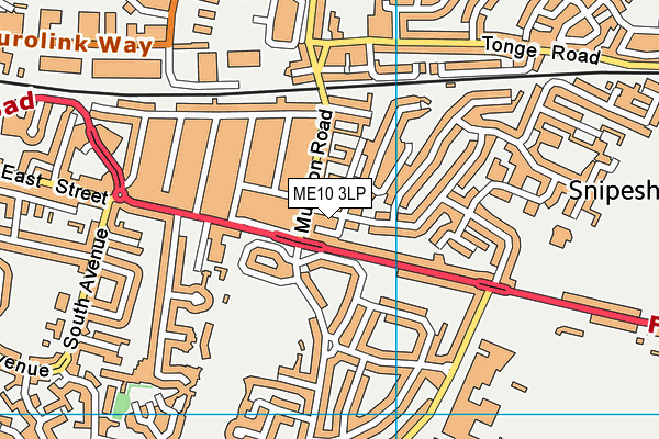 ME10 3LP map - OS VectorMap District (Ordnance Survey)