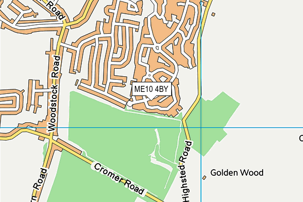 ME10 4BY map - OS VectorMap District (Ordnance Survey)