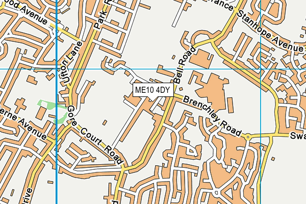ME10 4DY map - OS VectorMap District (Ordnance Survey) ME10 4DY map - OS VectorMap District (Ordnance Survey)