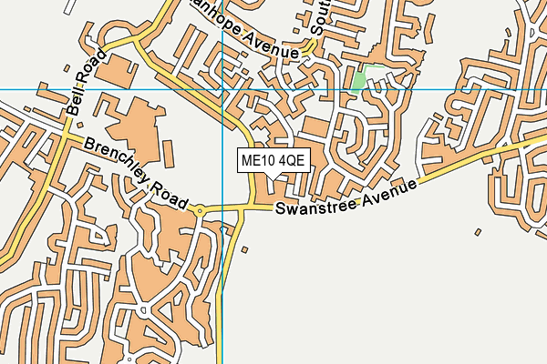 ME10 4QE map - OS VectorMap District (Ordnance Survey)