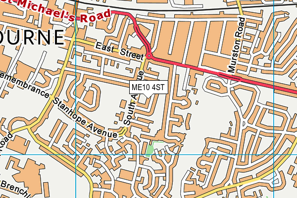ME10 4ST map - OS VectorMap District (Ordnance Survey) ME10 4ST map - OS VectorMap District (Ordnance Survey)