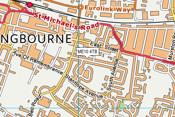 ME10 4TB map - OS VectorMap District (Ordnance Survey)