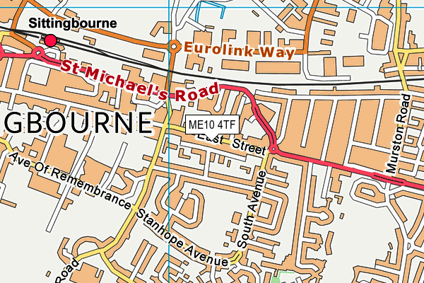 ME10 4TF map - OS VectorMap District (Ordnance Survey) ME10 4TF map - OS VectorMap District (Ordnance Survey)