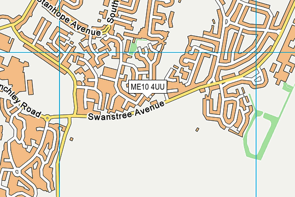 ME10 4UU map - OS VectorMap District (Ordnance Survey)