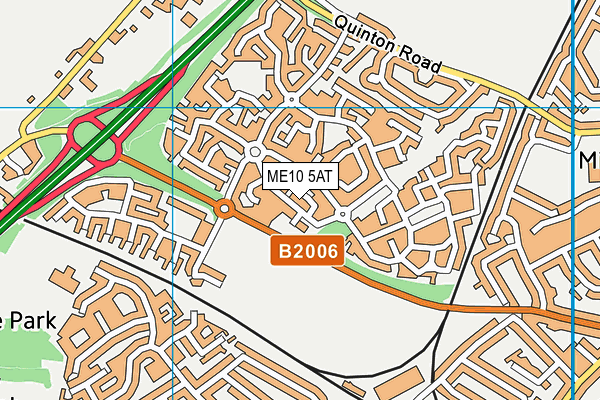 ME10 5AT map - OS VectorMap District (Ordnance Survey)