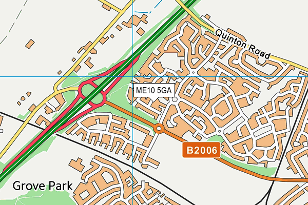 ME10 5GA map - OS VectorMap District (Ordnance Survey) ME10 5GA map - OS VectorMap District (Ordnance Survey)