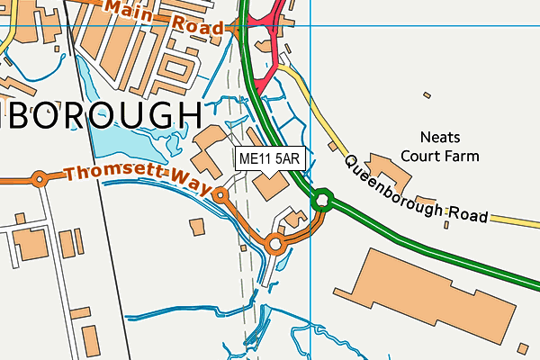 ME11 5AR map - OS VectorMap District (Ordnance Survey)