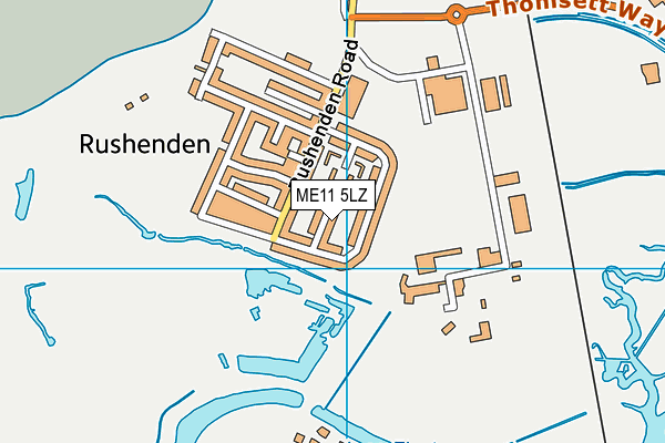 ME11 5LZ map - OS VectorMap District (Ordnance Survey) ME11 5LZ map - OS VectorMap District (Ordnance Survey)
